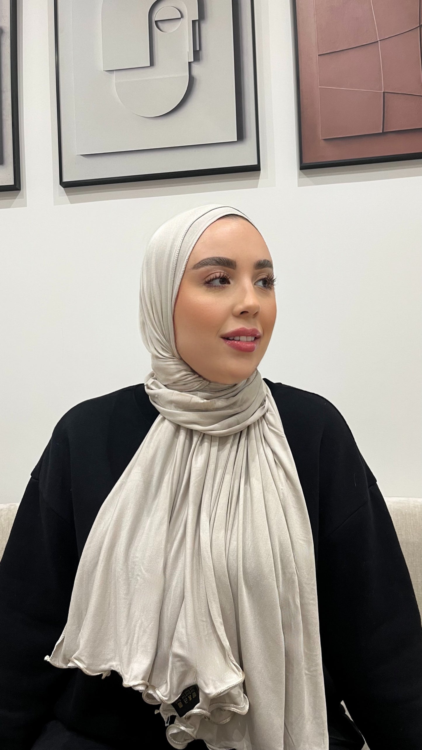 Hijab jersay beige