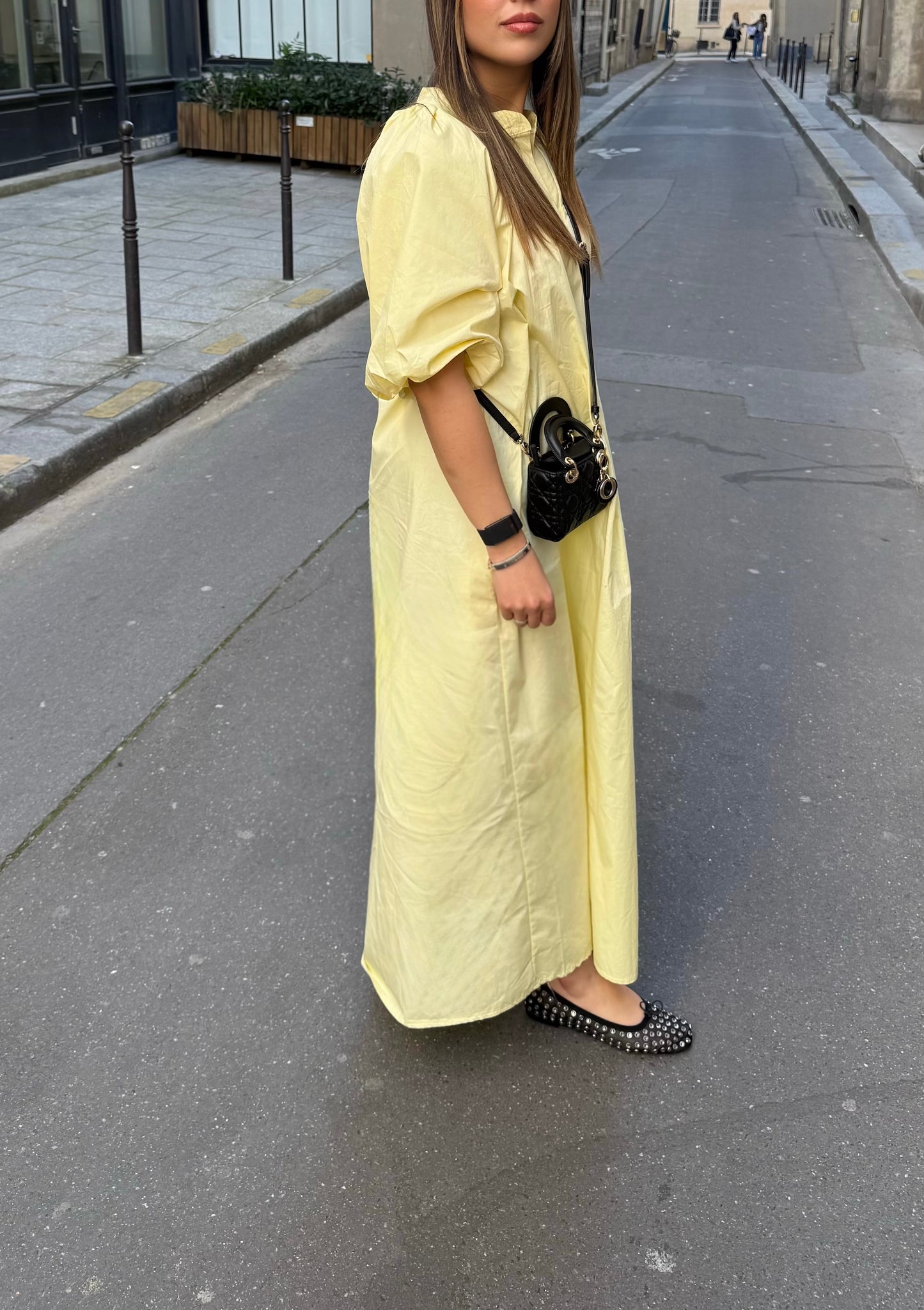 Robe popeline Jaune
