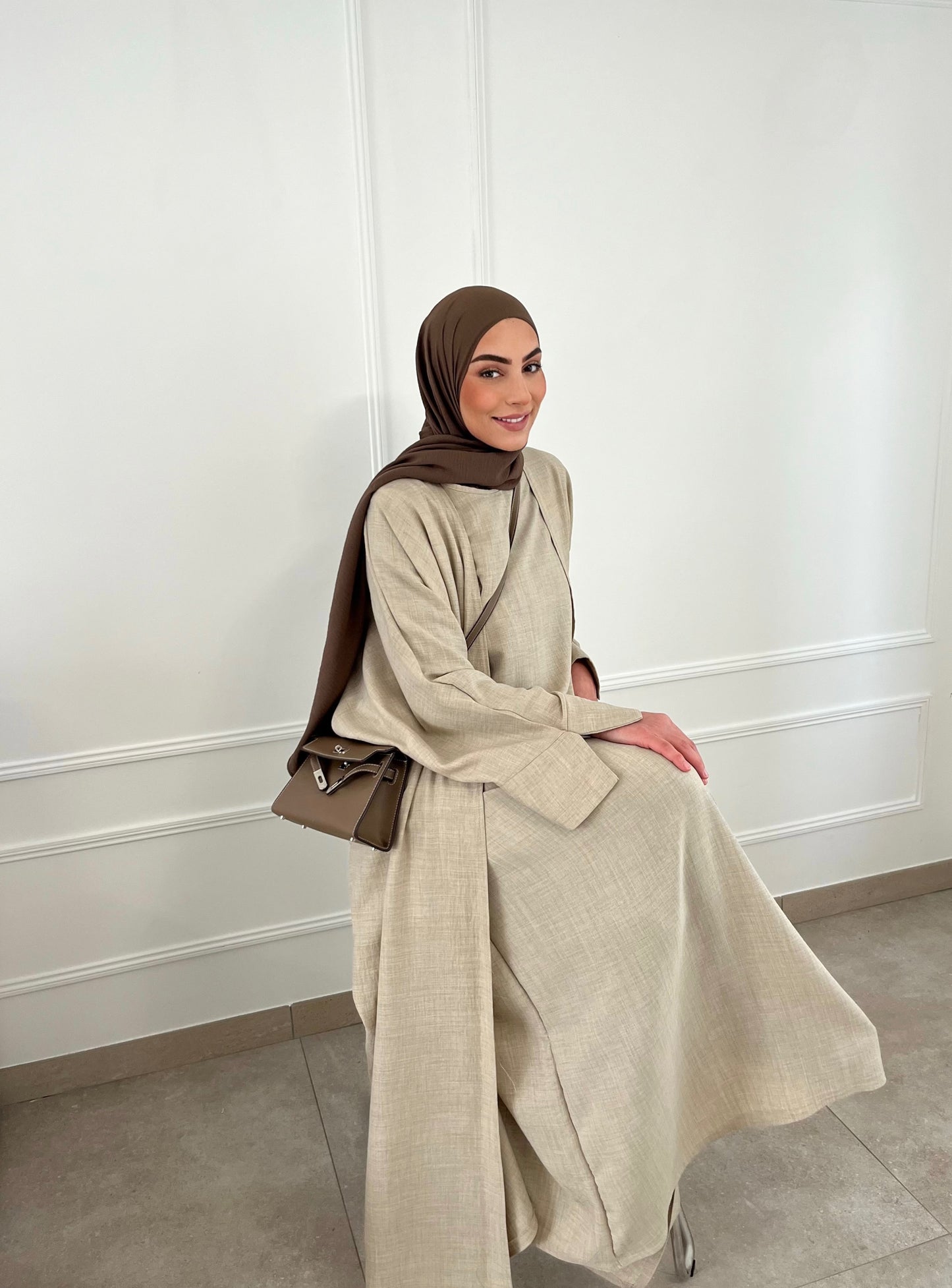 Abaya AMAL deux pièces - beige