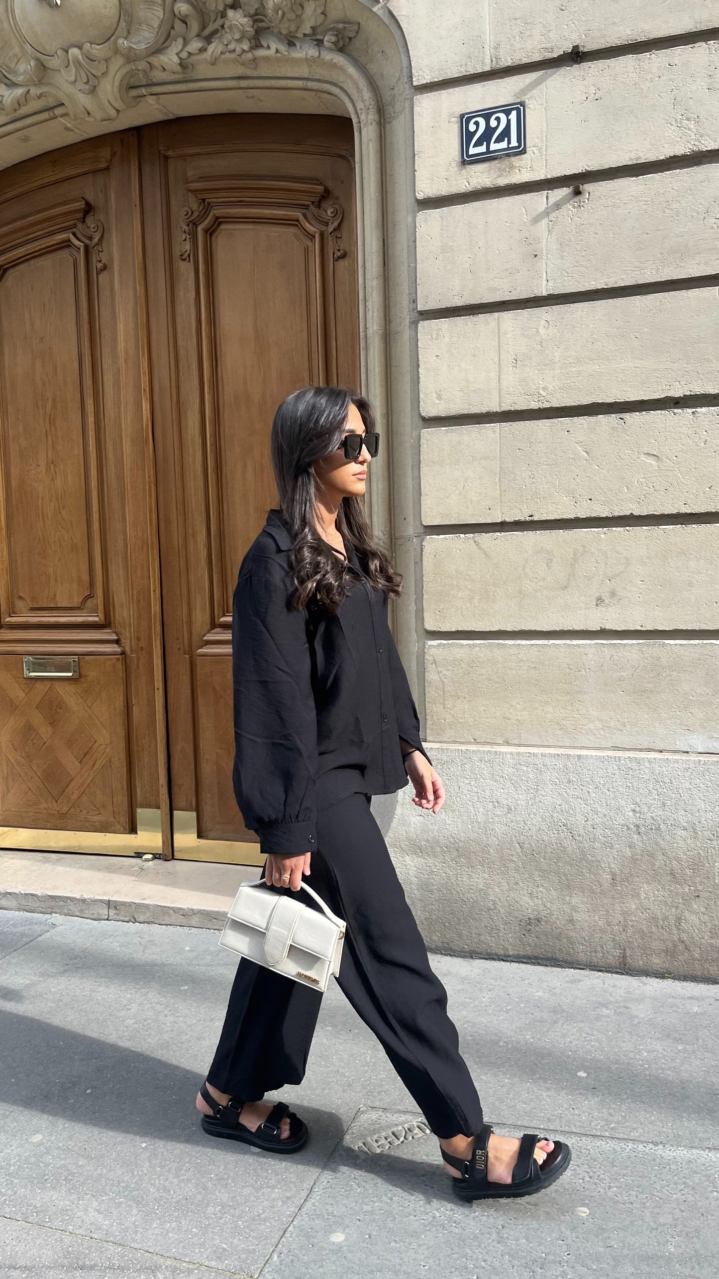 Ensemble en lin noir