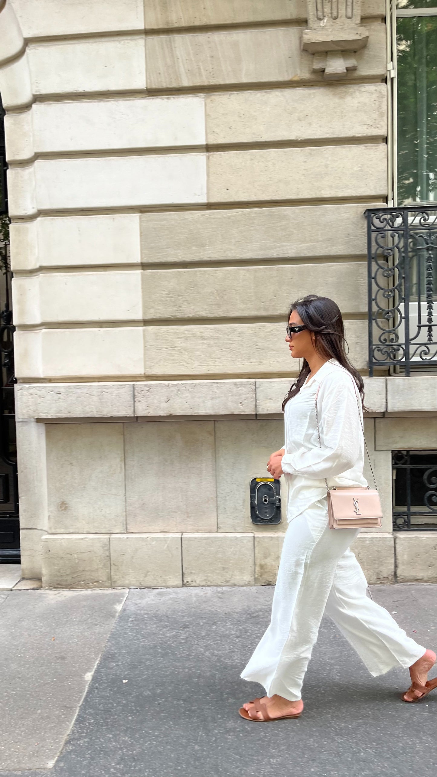 Ensemble en lin blanc