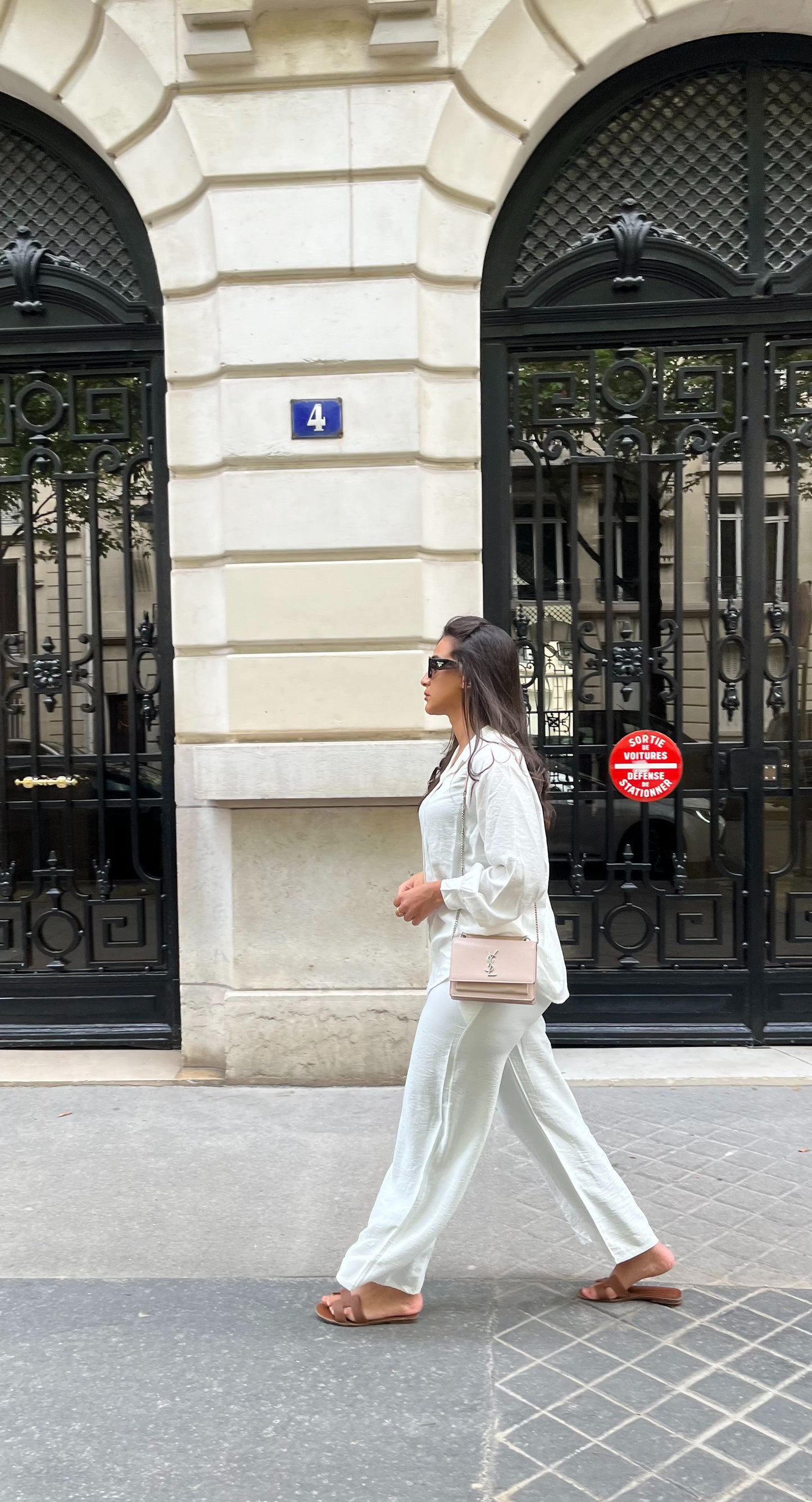 Ensemble en lin blanc