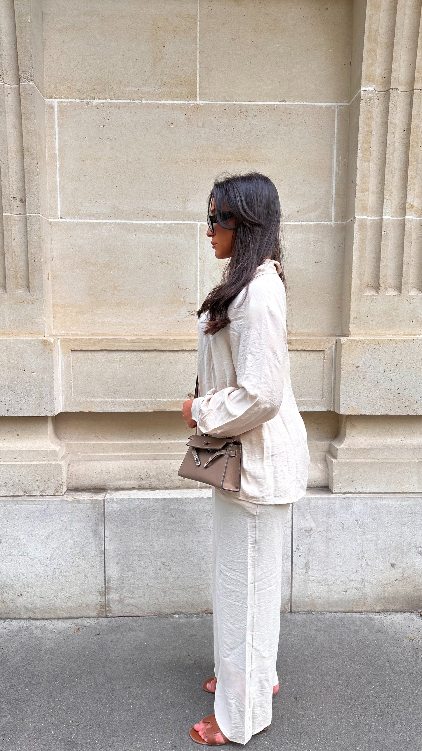 Ensemble en lin beige