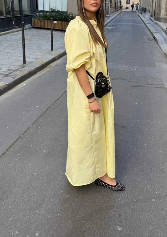 Robe popeline Jaune