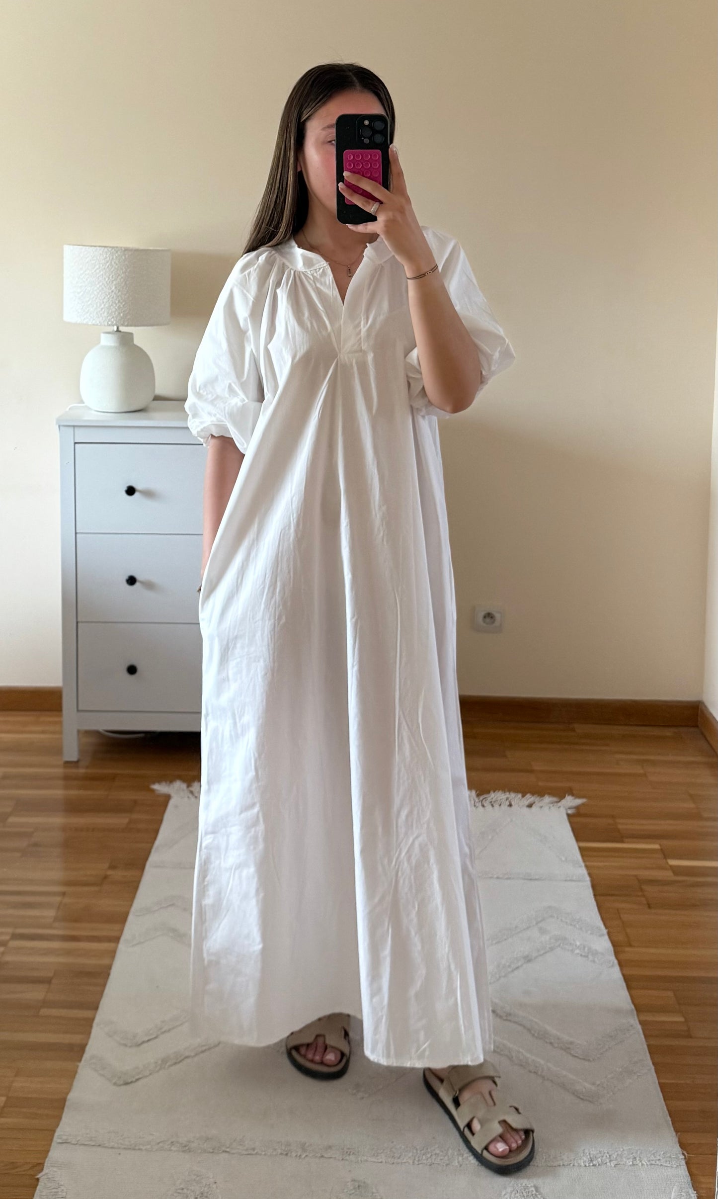 Robe popeline blanche