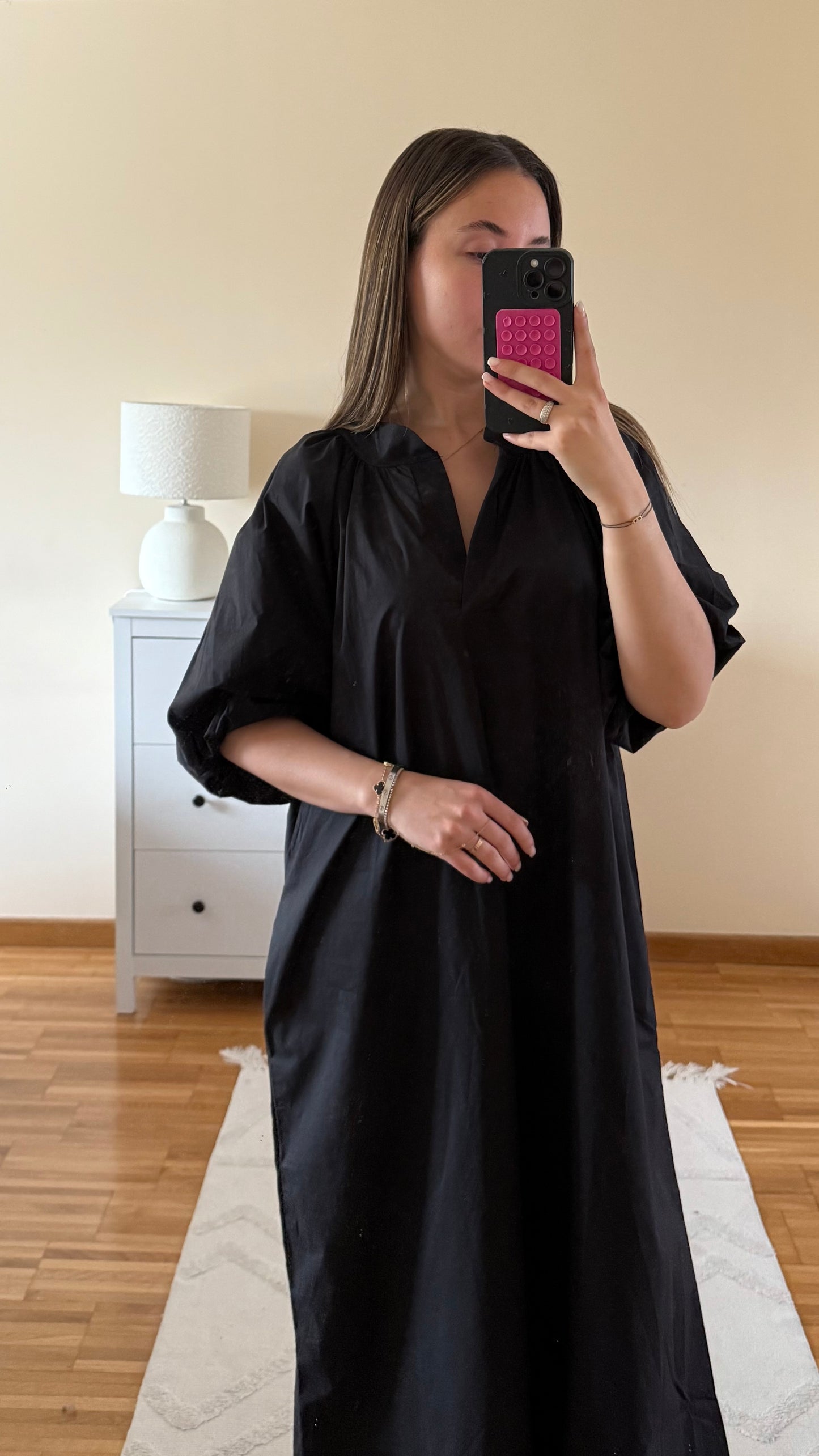 Robe popeline Noir