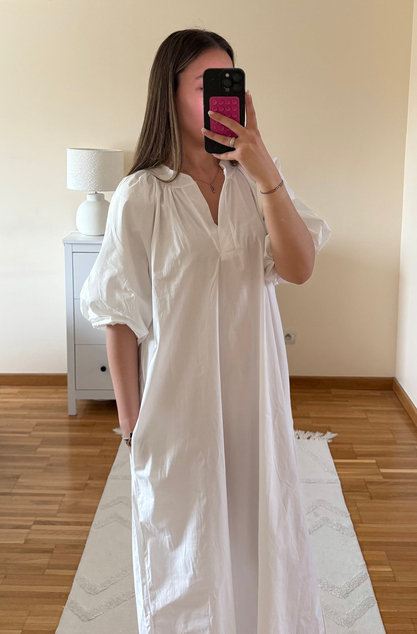 Robe popeline blanche