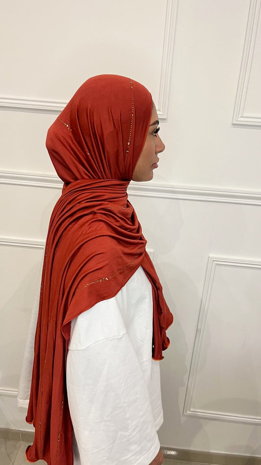 Hijab jersay terracotta